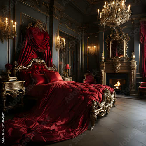 Opulent Bedroom Interior De...