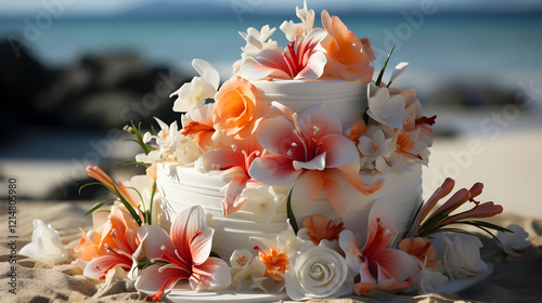 Elegant White Wedding Cake ...