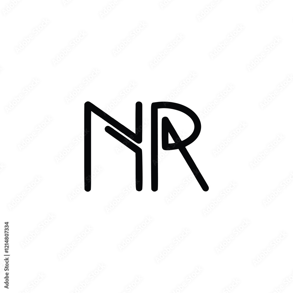 NR monogram logo design letter text name symbol monochrome logotype alphabet character simple logo NR monogram logo design letter text name symbol monochrome logotype alphabet character simple logo