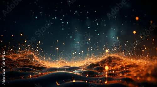 Glowing Particles Rise Abov...