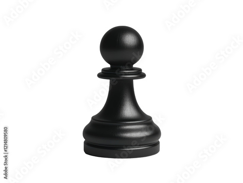 Isolated Black Chess Pawn Piece