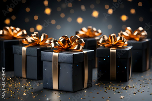 Elegant Black Gift Boxes De...