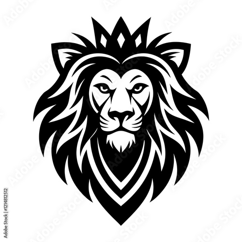 Golden Lion Head Logo: High-End Automotive & Financial Design
