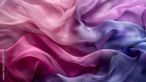 Flowing Pink and Purple Fab...