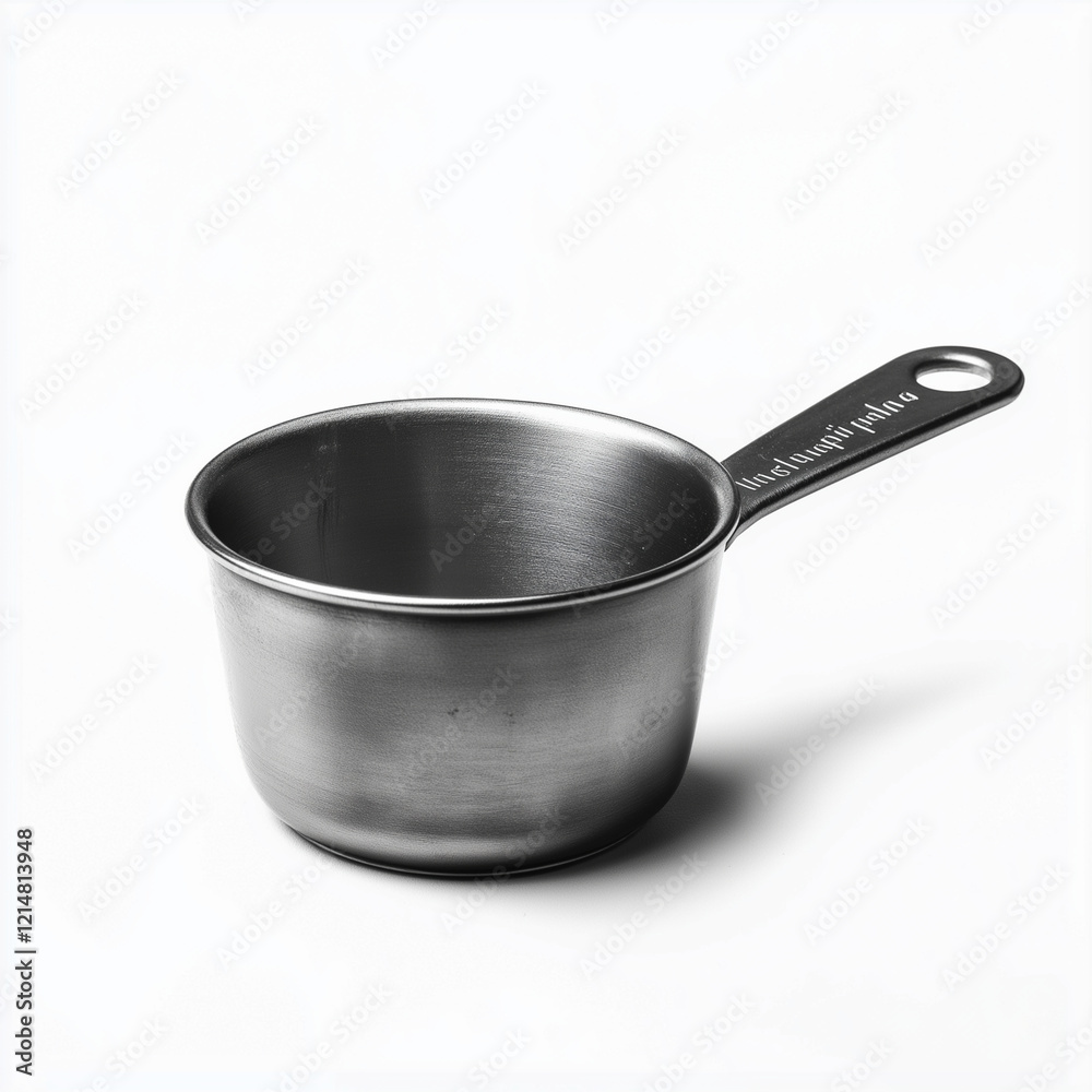 Steel measuring cup isolated on white background Steel measuring cup isolated on white background