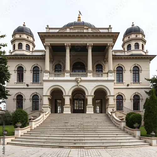 Exterior shot from Khedive Palace (Hidiv Kasri), located on the Asian side of the Bosphorus in Istanbul, Turkey, was a former residence of Khedive Abbas II of Egypt. photo