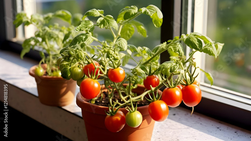 Potted Cherry Tomato Plants...