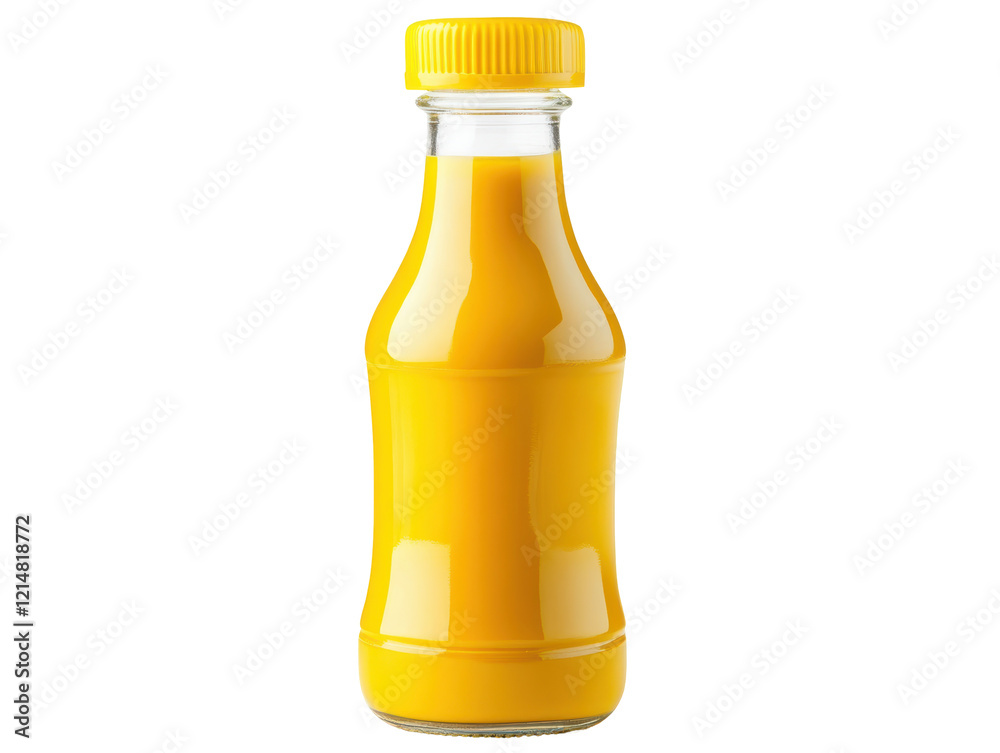 Isolated Yellow Juice Bottle with Cap Isolated Yellow Juice Bottle with Cap