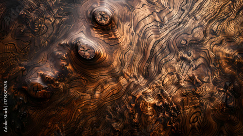 Dark Wood Grain Texture wit...