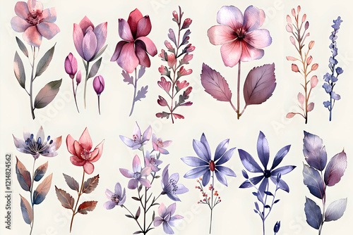 Watercolor Floral Collectio...