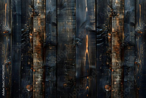 Dark Charred Wood Texture B...