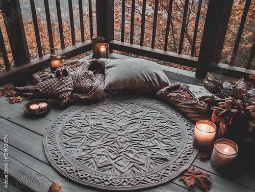 Cozy Autumn Balcony Setup F...