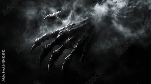 A demon formed of dark smoke and sharp claws lurking in the shadows