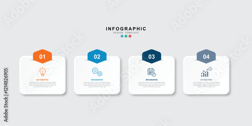 Vector Infographic label design template with icons and 4 options or steps. for your business data. Vector Illustration.