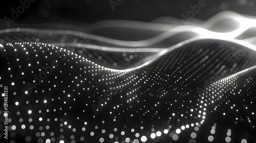 Abstract Black and White Ba...