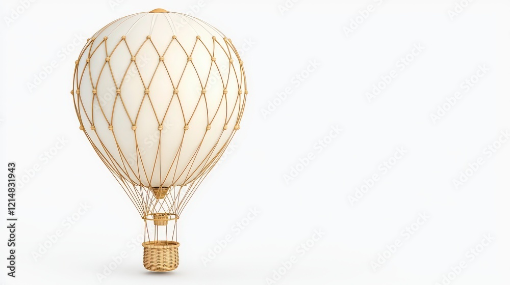 Obraz premium A vintage hot air balloon with a classic design, symbolizing adventure and freedom. Perfect for travel-themed projects or event promotions.