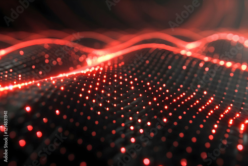 Abstract Red Lights Flowing...