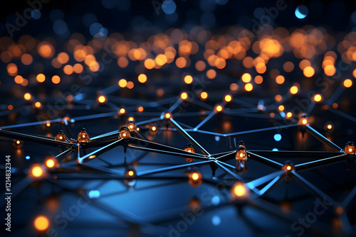 Abstract 3D Network Structu...