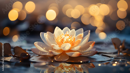 Luminous Water Lily Blooms ...