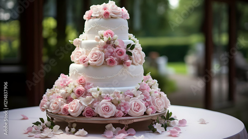 Elegant Tiered Wedding Cake...
