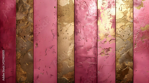 Pink and Gold Textured Vert...