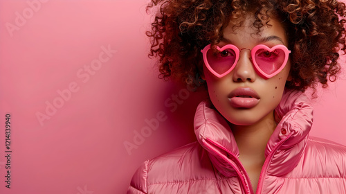Stylish Woman Wears Pink He...