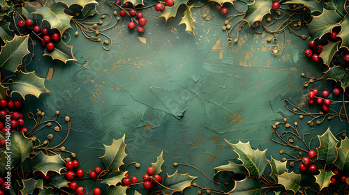 Christmas Holly Berries and...