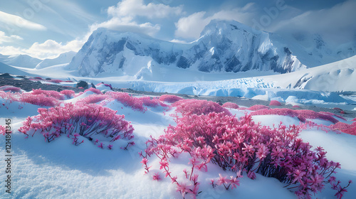 Pink flowers bloom beautifu...
