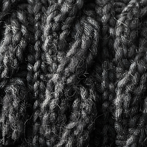 Close-Up of Dark Gray Knitt...