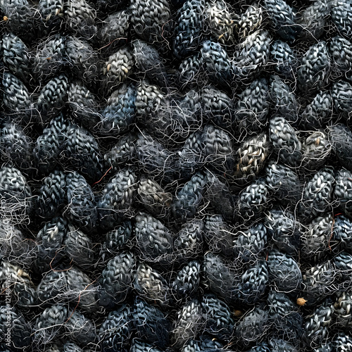 Close-up of Dark Gray Knitt...