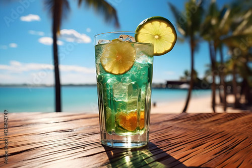 Refreshing Tropical Drink S...