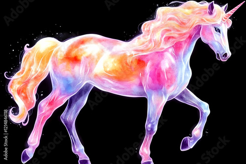 A Colorful Unicorn Illustra...