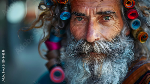 Portrait of a Man with Curl...