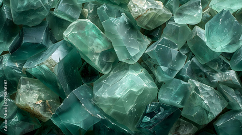 Close-up of rough green flu...