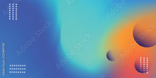 Abstract background with vibrant, iridescent orbs and a soft, gradient effect