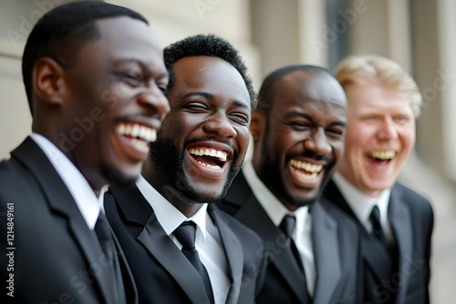 Four Businessmen Laugh Toge...
