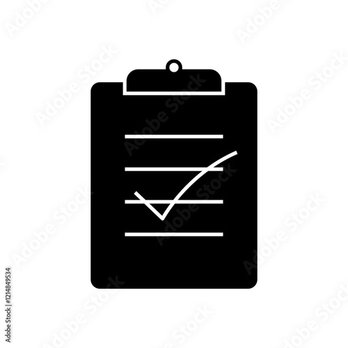  black and withe clipboard with check mark