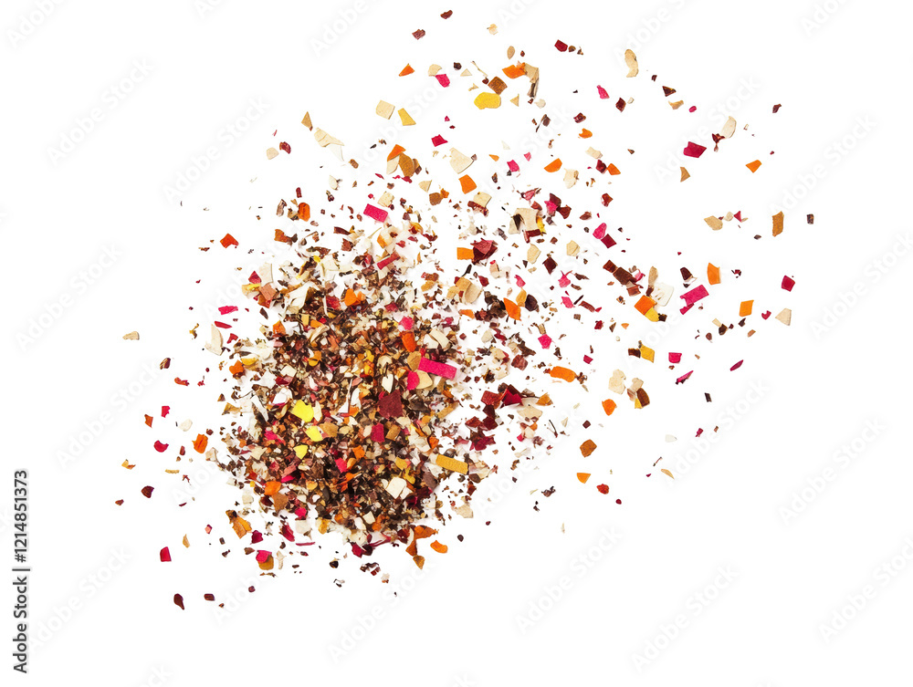 Isolated Colorful Confetti Scattered