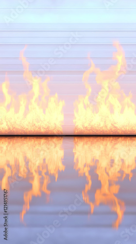 3D Render of Fire Flames Re...