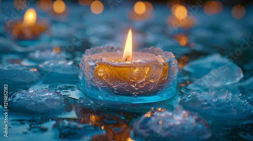 Candle Burns Brightly Encas...
