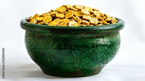 Green Pot Filled with Gold ...