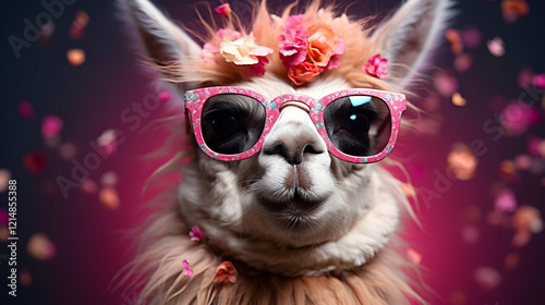 Adorable Alpaca Wears Pink ...