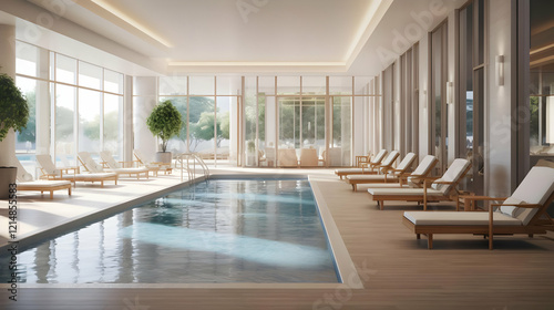 Modern Indoor Pool Area Sho...