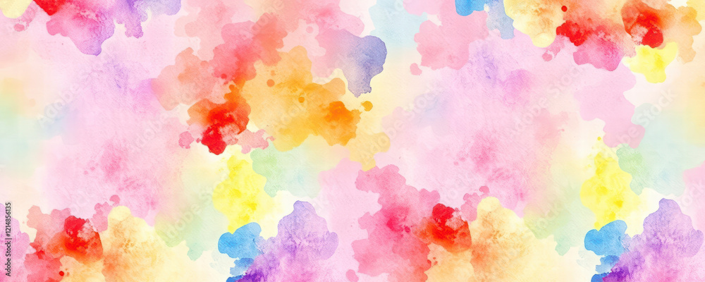 Obraz premium Watercolor Abstract Pattern in Soft Pastel Colors