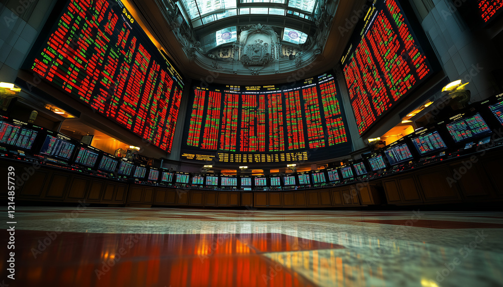 Obraz premium floor of a stock market exchange like NYSE