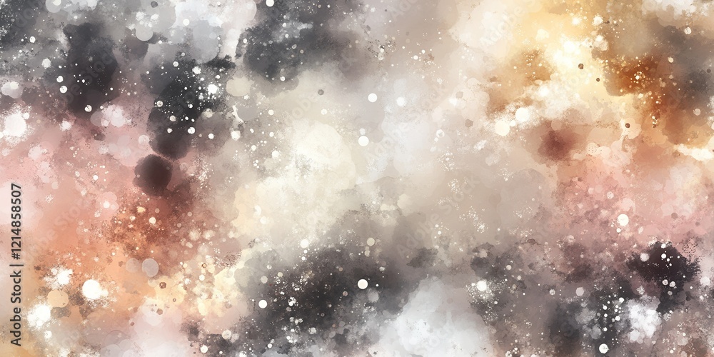 Fototapeta premium Abstract Watercolor Background Soft Neutral Tones Swirls and Splashes