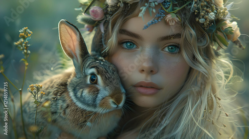 A whimsical portrait of a g...