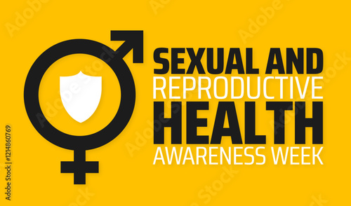 Sexual and Reproductive health awareness week background banner or poster design template. observed every year in February. Holiday concept. Use to any Template, card, poster, placard, template.