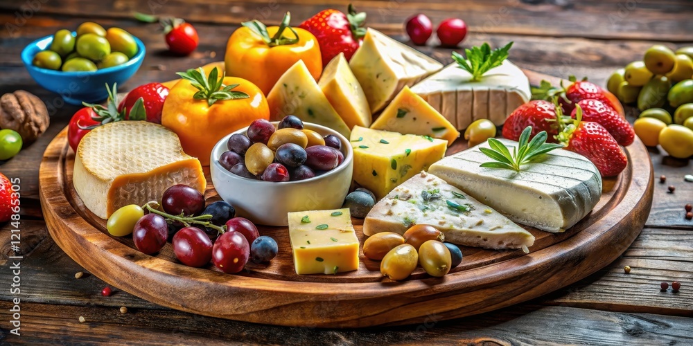 Artisanal Cheese Platter with Colorful Olives and Fresh Fruits, cheese platter, charcuterie, cheese platter Artisanal Cheese Platter with Colorful Olives and Fresh Fruits, cheese platter, charcuterie, cheese platter