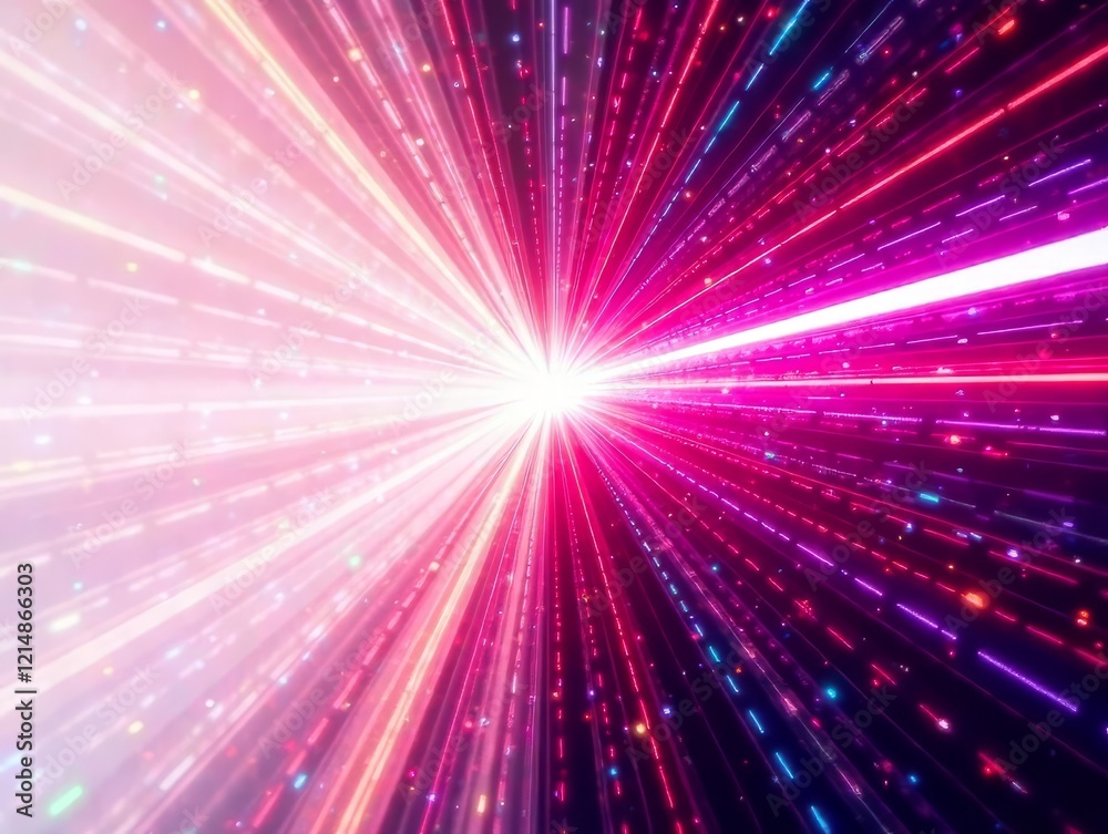 Obraz premium Laser Beam Energy Burst - Futuristic Sci-Fi